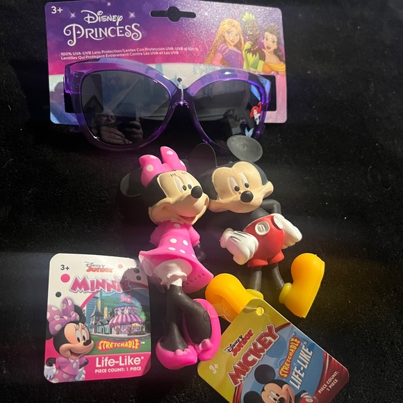 Disney 1-Mickey & 2- Minnie Stretchable Life Like &  Princess sunglasses. New - Picture 6 of 11
